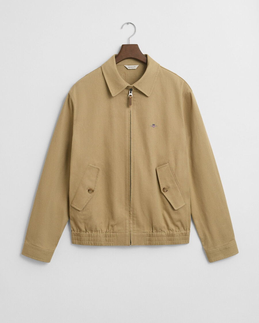 jacke aus baumwolltwill – holzbeige