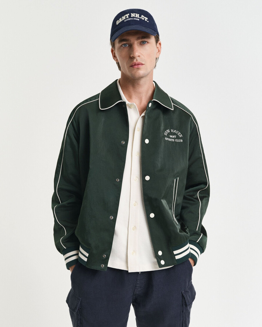 sport club collegejacke - tartangrün