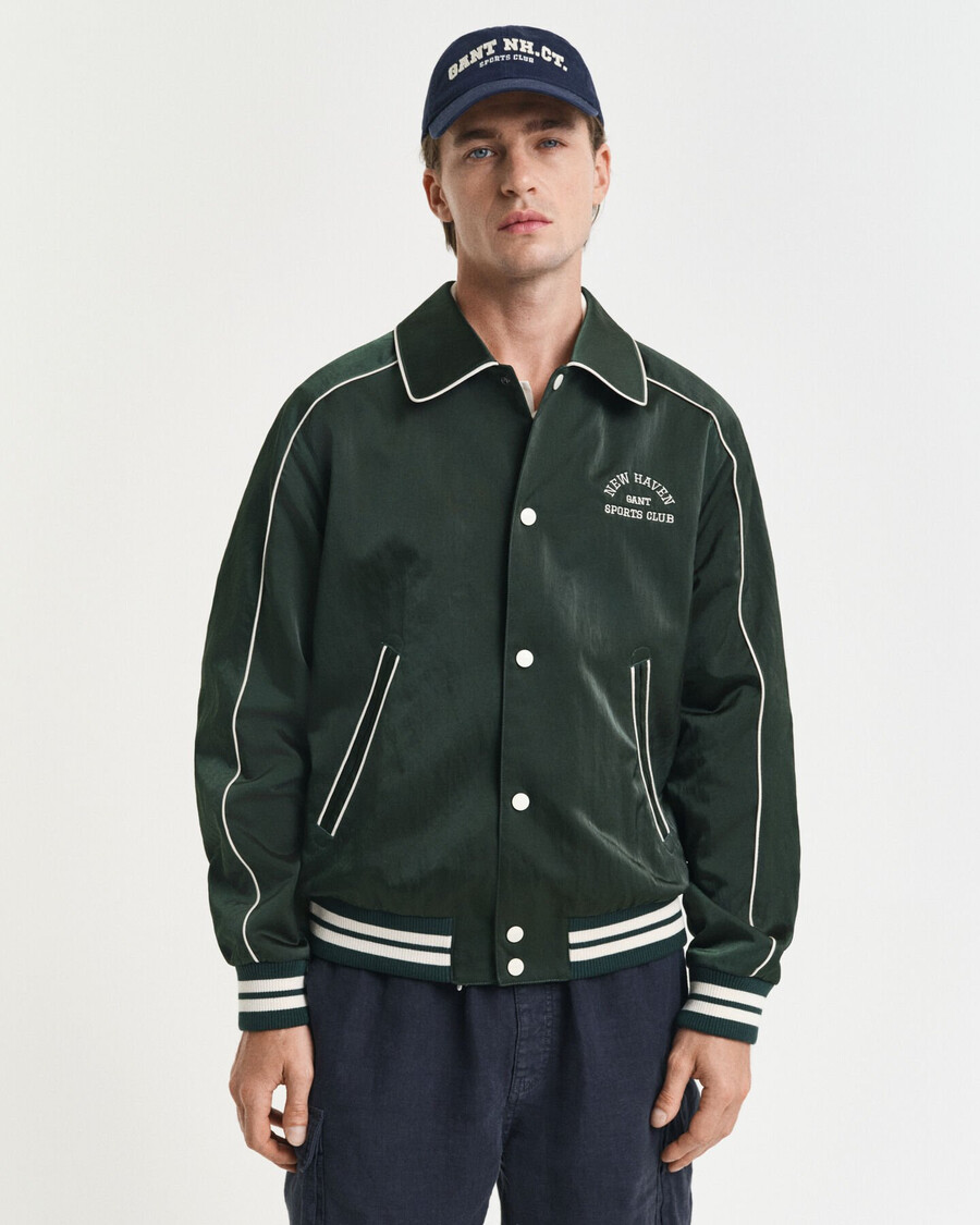 sport club collegejacke - tartangrün