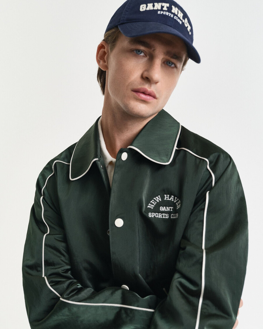sport club collegejacke - tartangrün