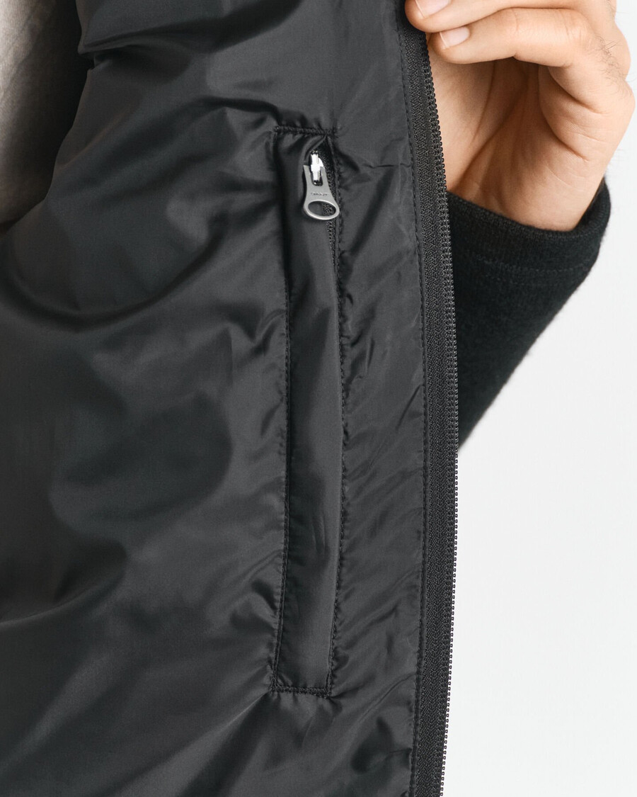 mixed-media-jacke – schwarz