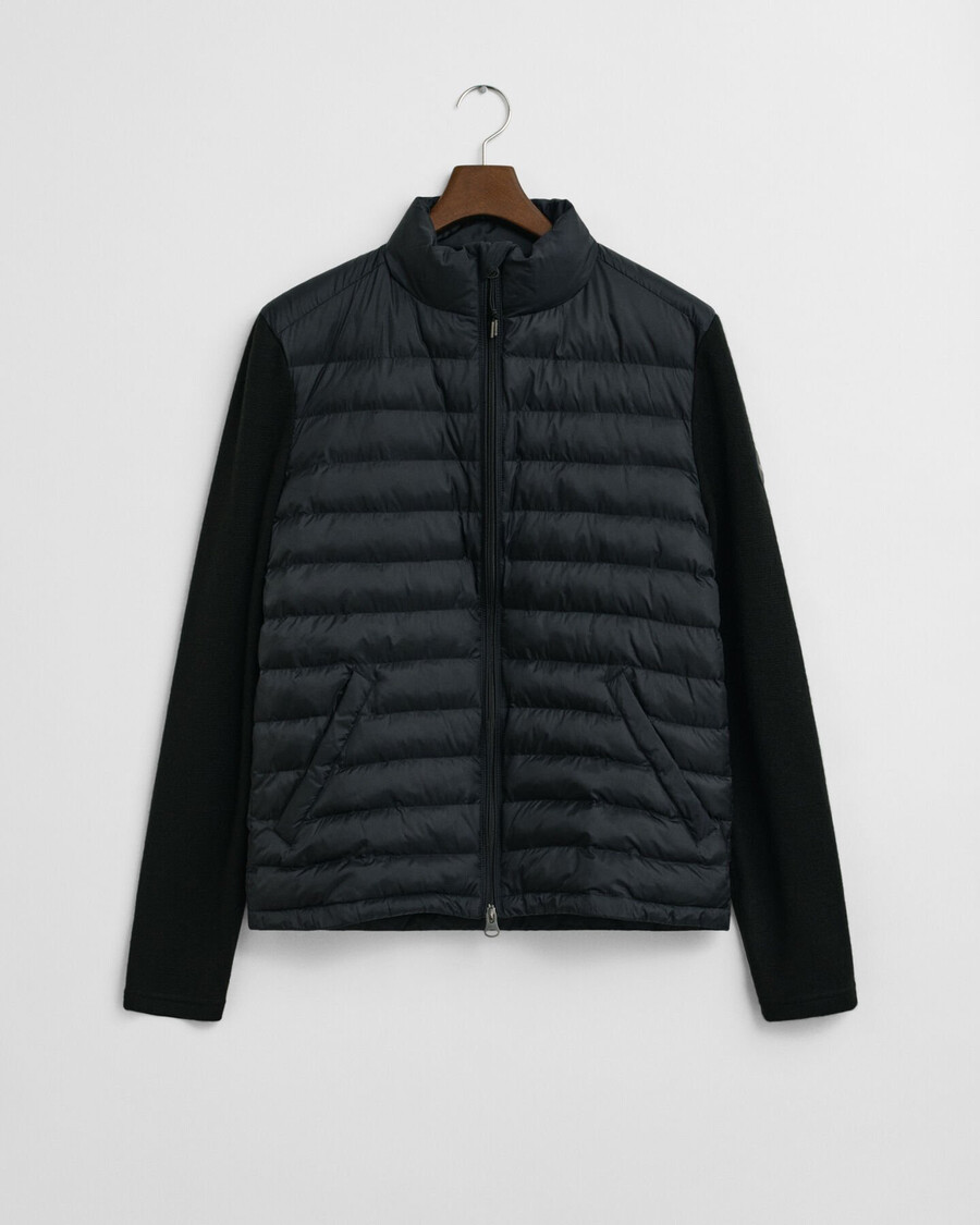mixed-media-jacke – schwarz