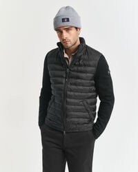 mixed-media-jacke – schwarz