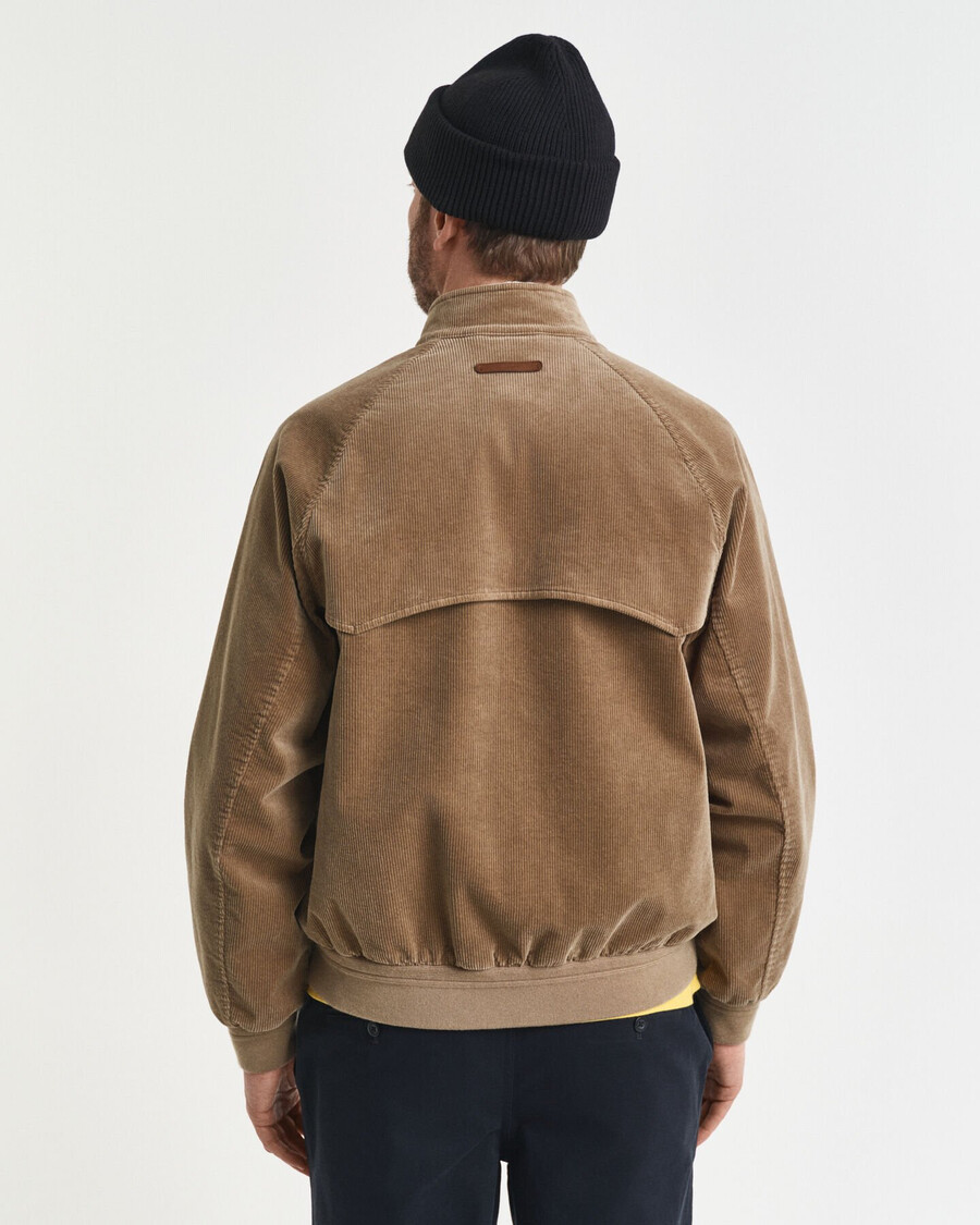 harrington-jacke aus cord – helltaupe