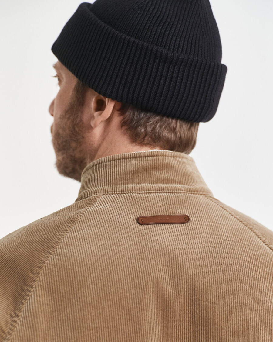 harrington-jacke aus cord – helltaupe