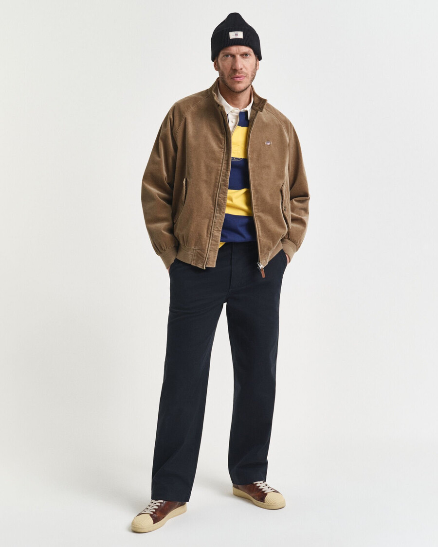 harrington-jacke aus cord – helltaupe