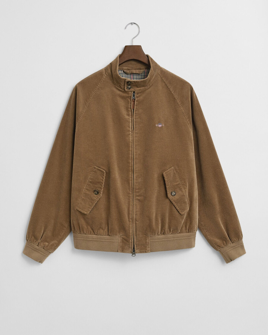 harrington-jacke aus cord – helltaupe