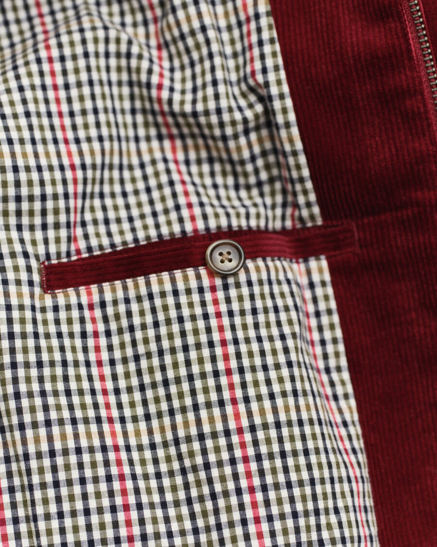 cord-harrington-jacke – puffiges rot