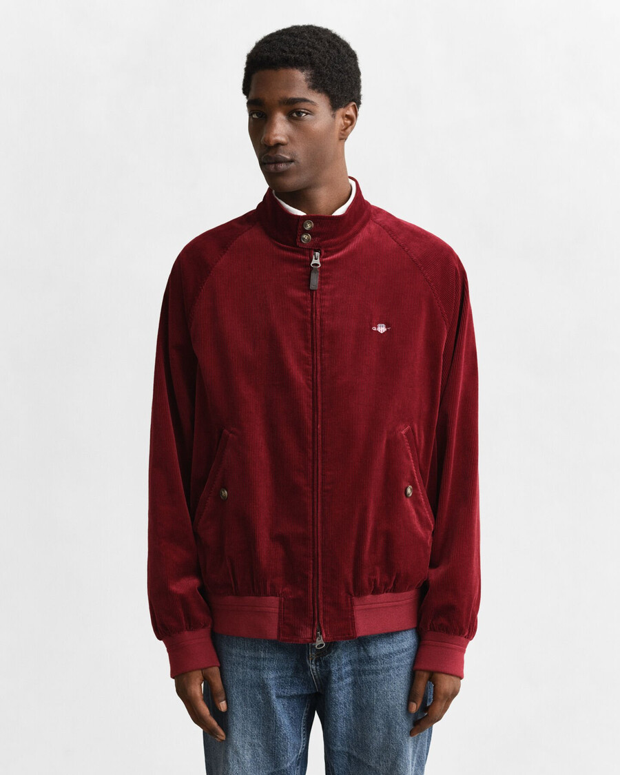 cord-harrington-jacke – puffiges rot