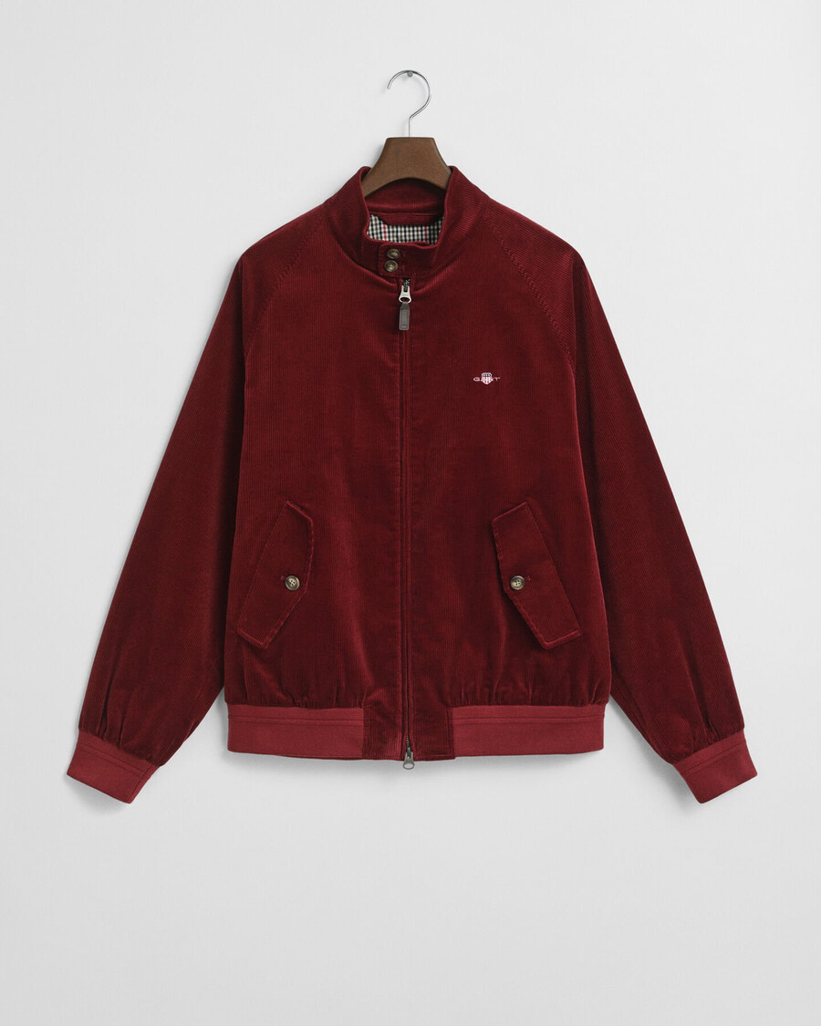 cord-harrington-jacke – puffiges rot