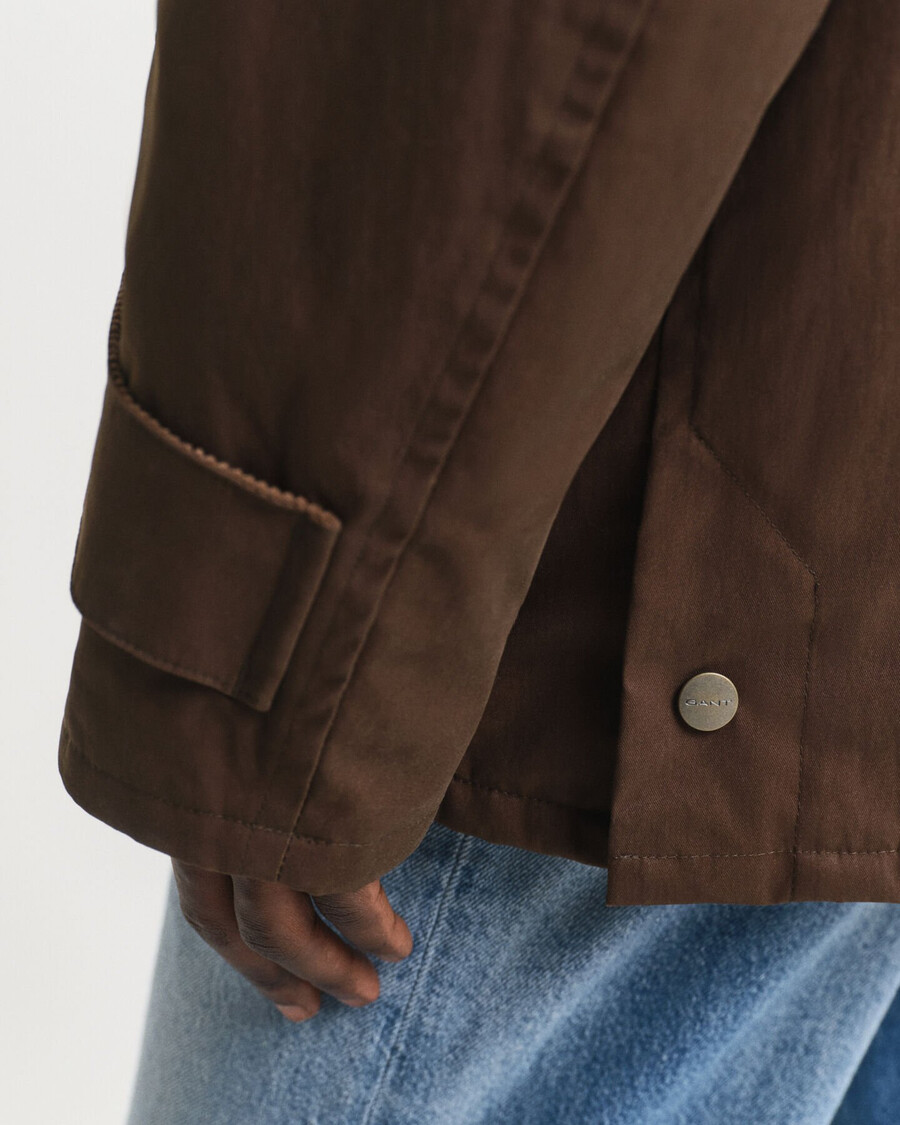 gewachste scheunenjacke – dunkelbraun