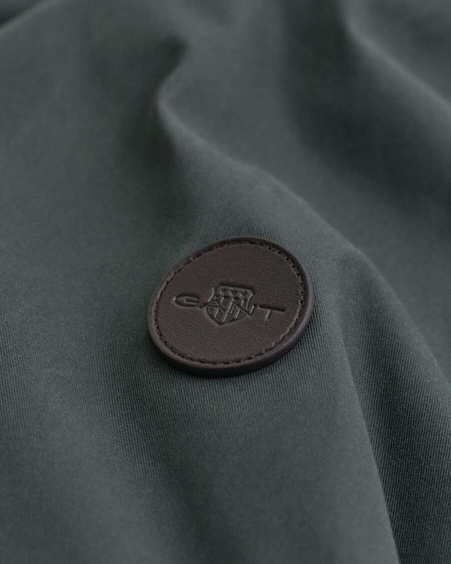 waxed barn jacke - woody green