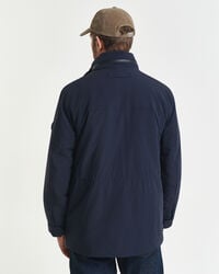 doppelte mittellange jacke – abendblau