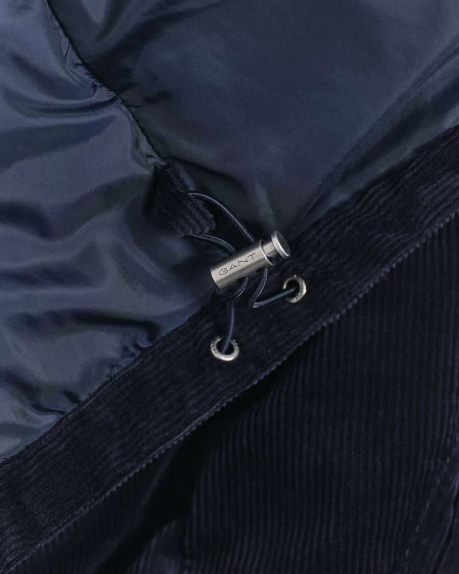 cord-steppjacke – abendblau