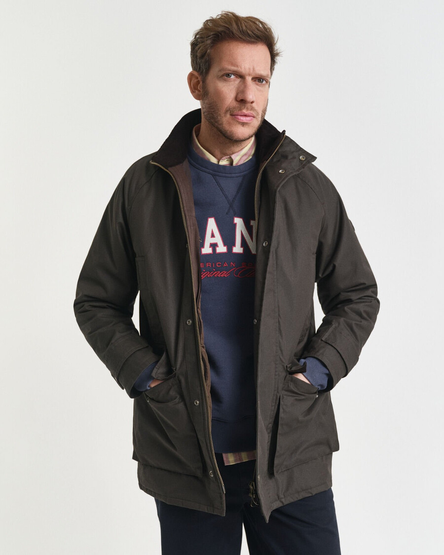 doppeldeckerjacke – dunkelgrün