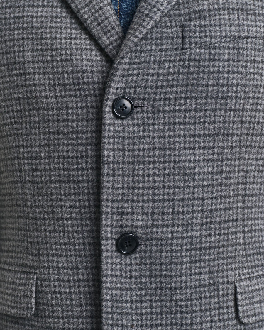 zweifarbiger wollmantel – schwarz
