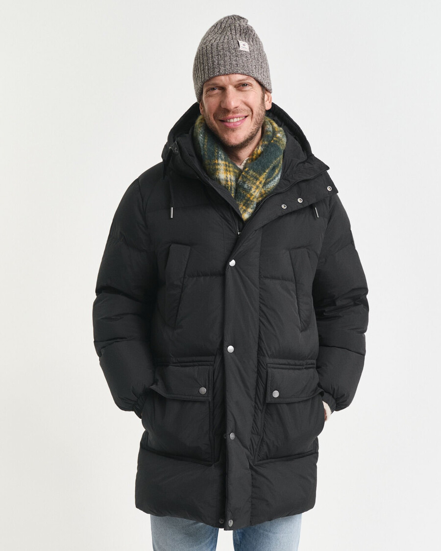 daunenparka - schwarz