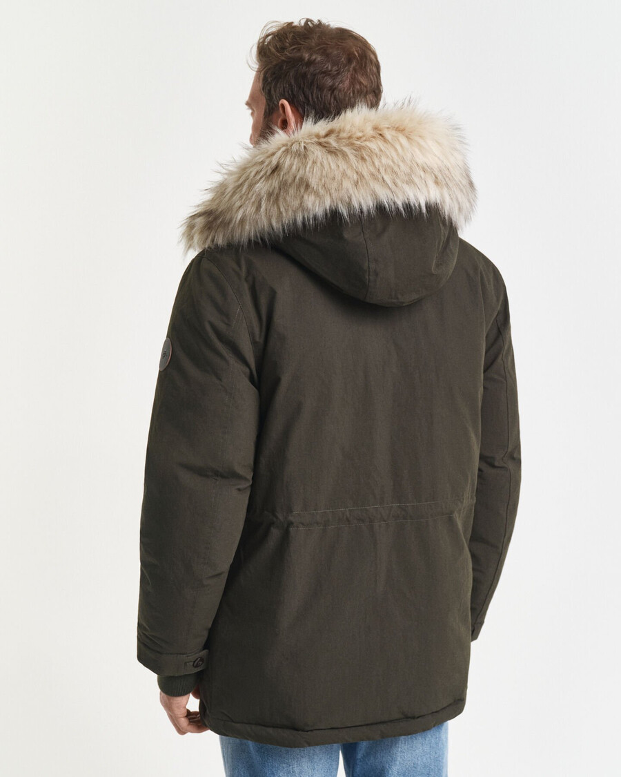 wattierter parka – dunkelmoosgrün