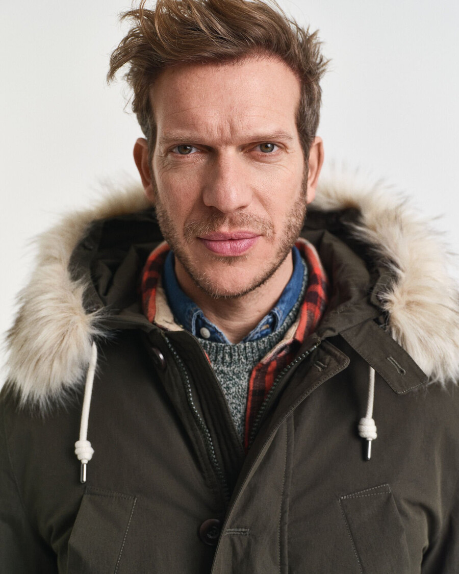 wattierter parka – dunkelmoosgrün