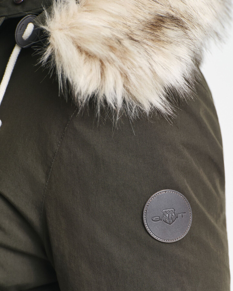 wattierter parka – dunkelmoosgrün