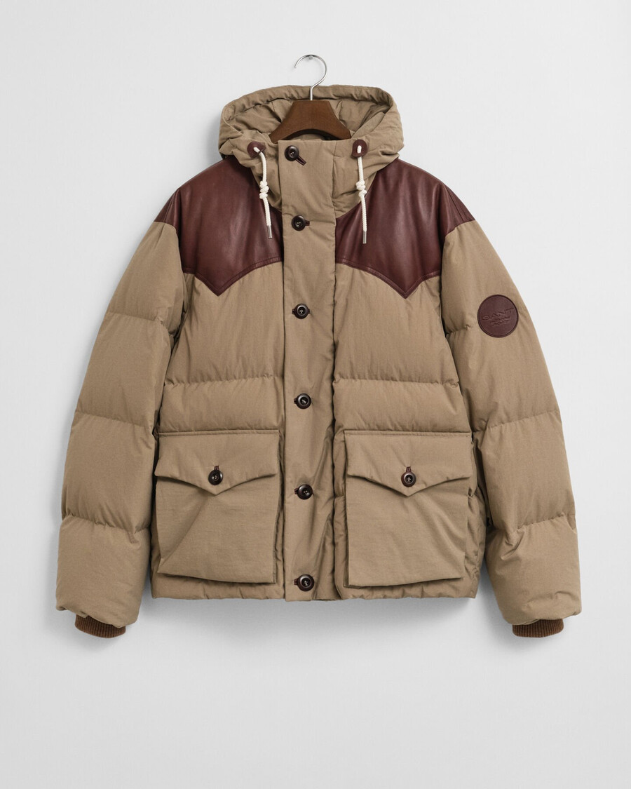 gänsedaunen-baumwollparka – karamellbeige