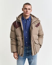 gänsedaunen-baumwollparka – karamellbeige