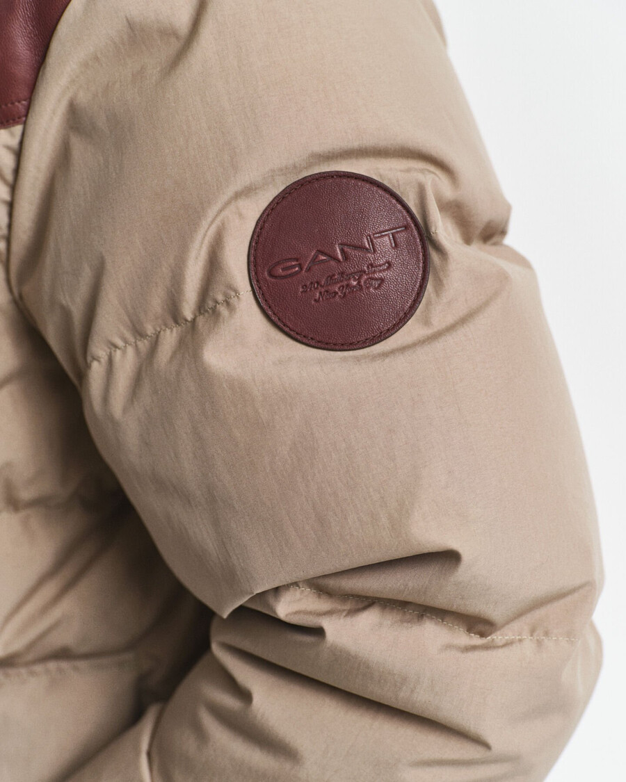 gänsedaunen-baumwollparka – karamellbeige