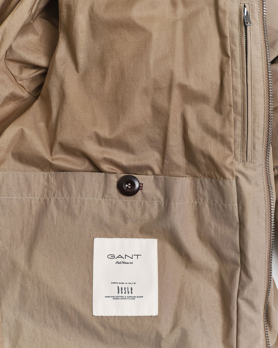 gänsedaunen-baumwollparka – karamellbeige