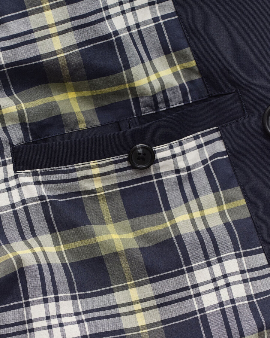 trenchcoat aus baumwollmischgewebe – abendblau