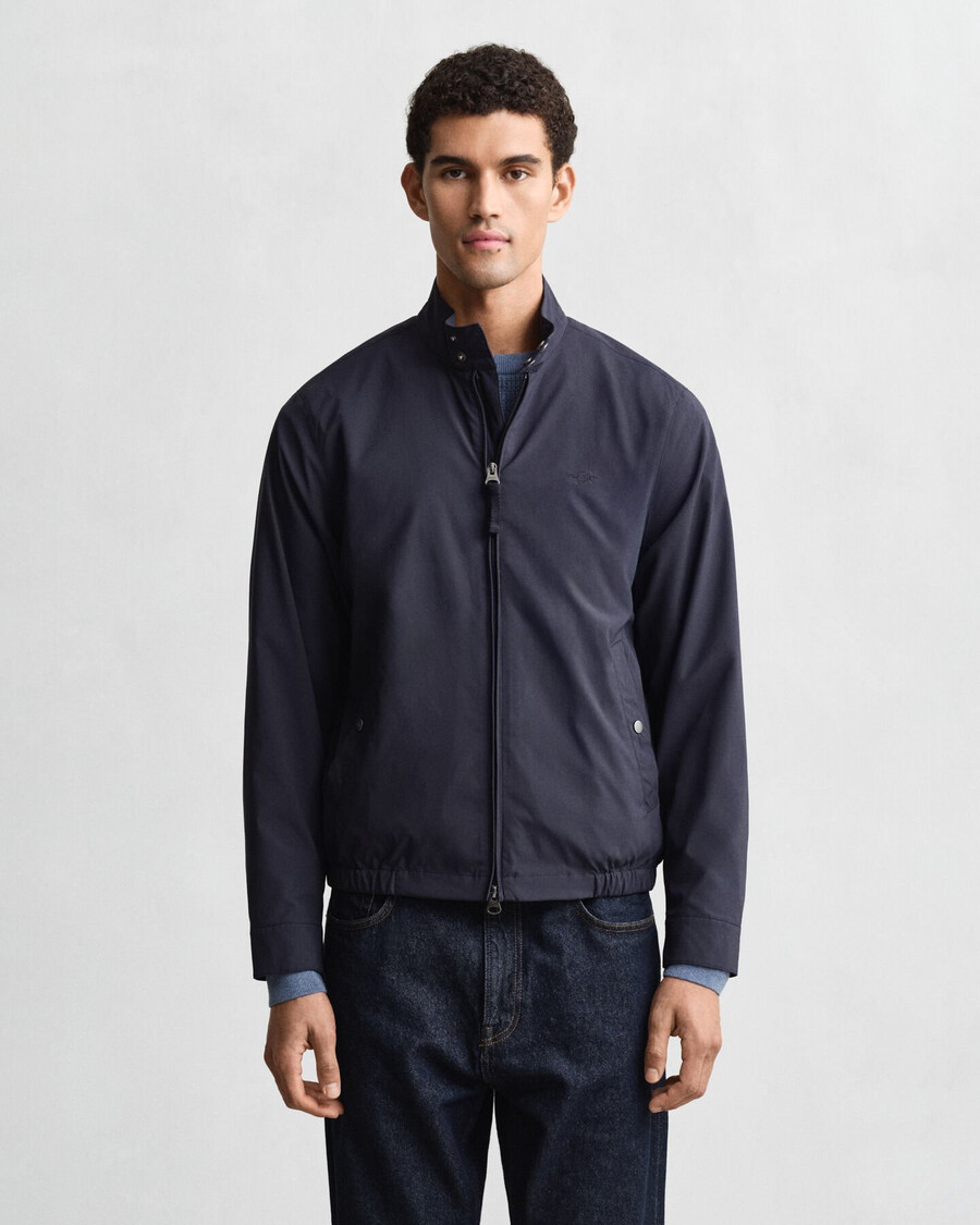 leichte harrington-jacke – abendblau