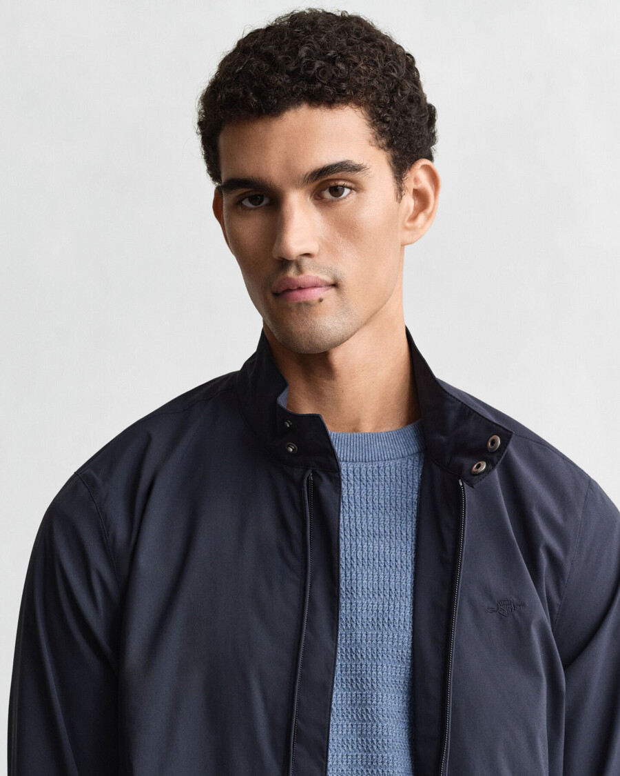 leichte harrington-jacke – abendblau