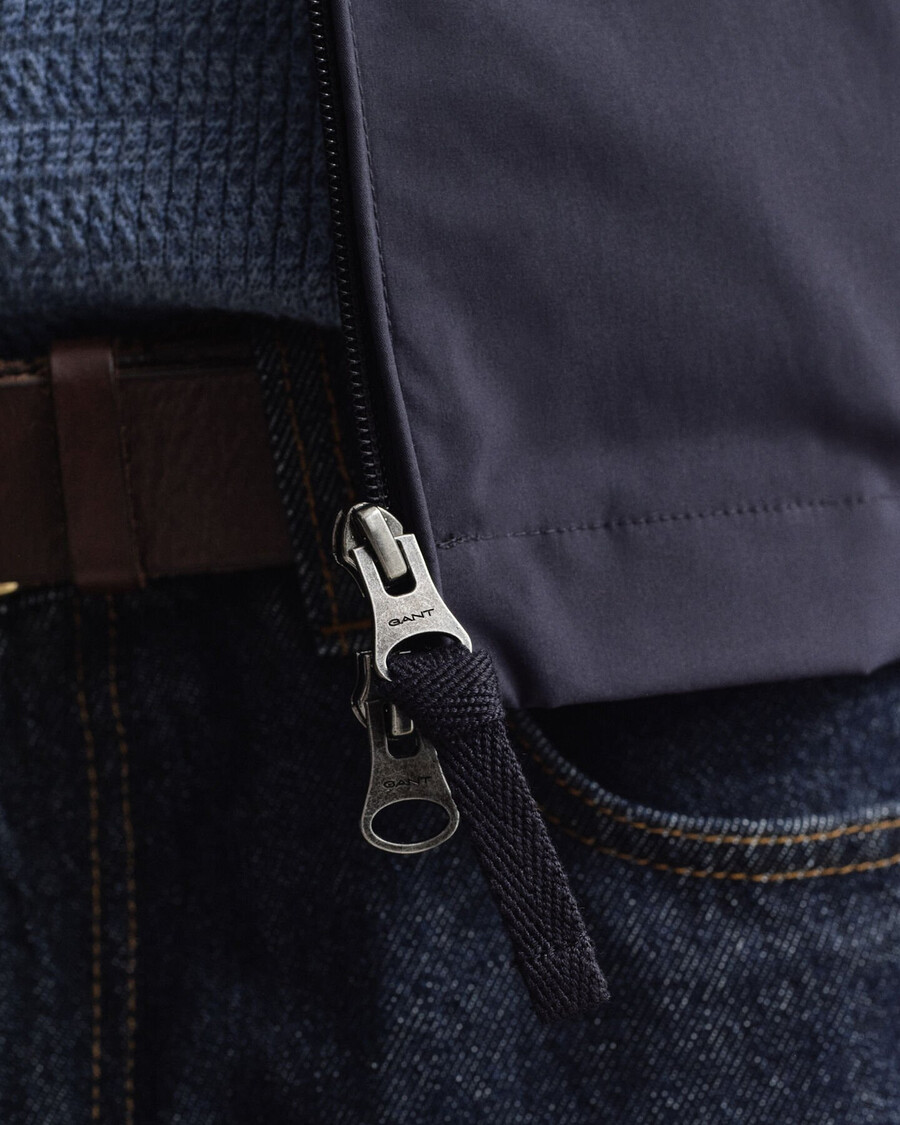 leichte harrington-jacke – abendblau