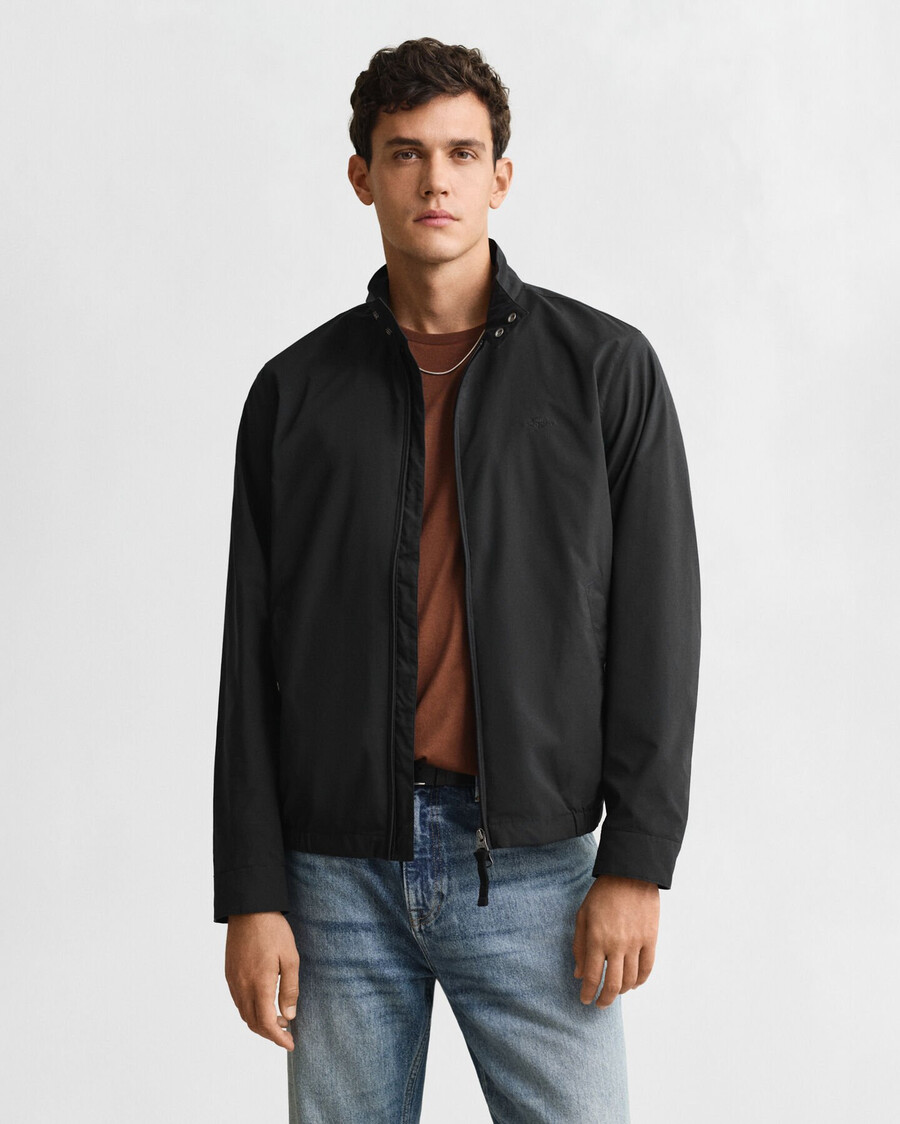 leichte harrington-jacke – schwarz