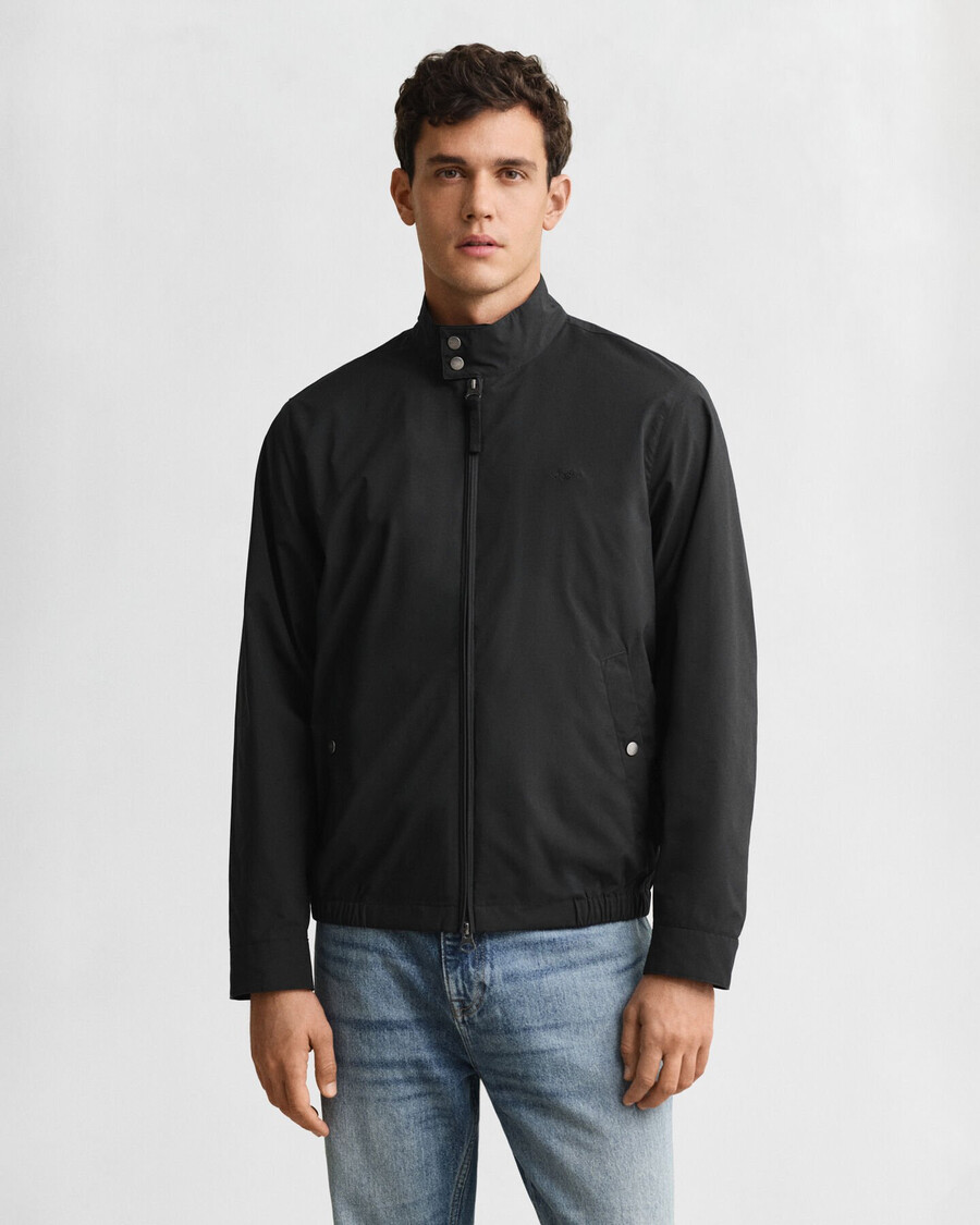 leichte harrington-jacke – schwarz