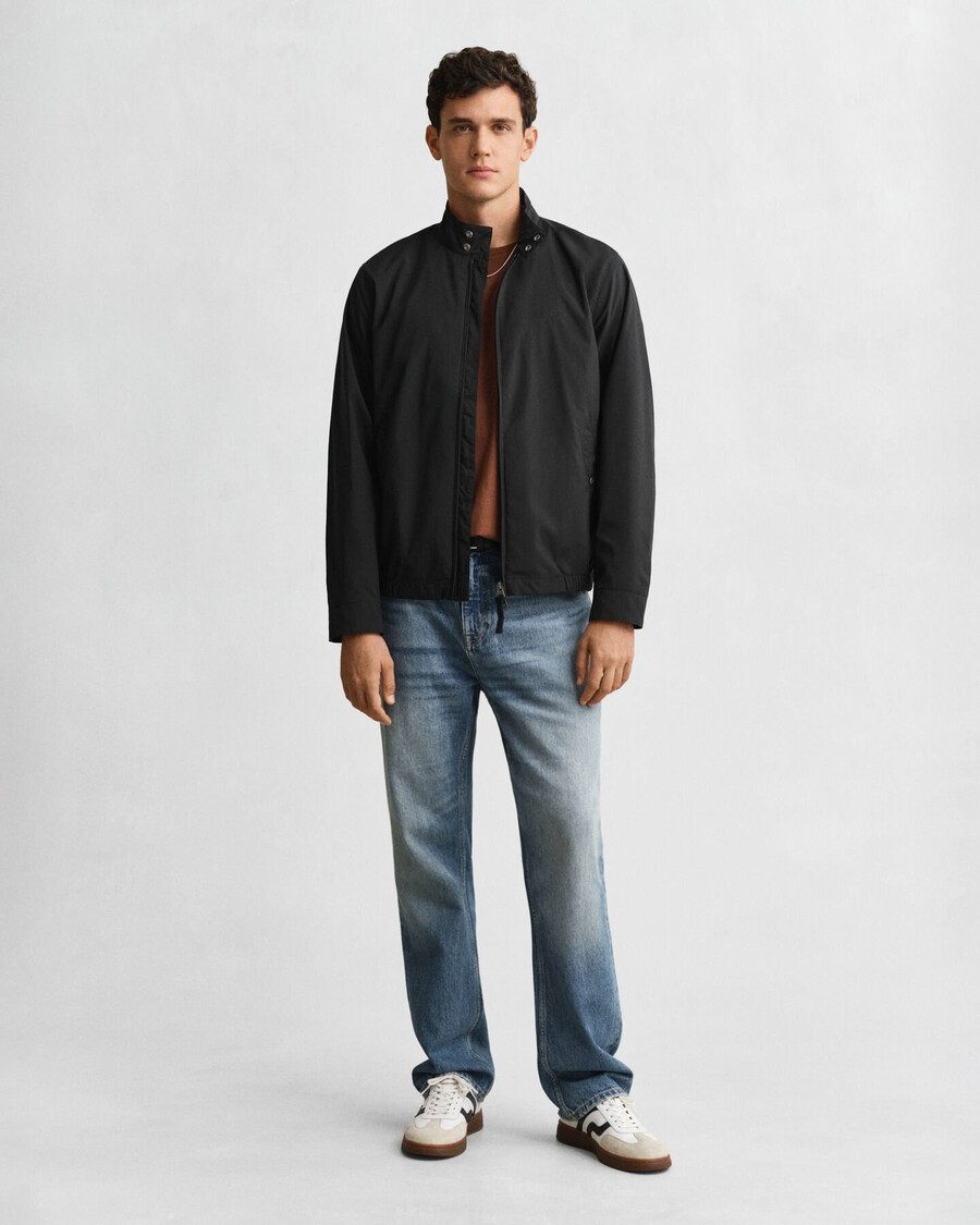 leichte harrington-jacke – schwarz