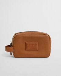leder-kulturbeutel – cognac