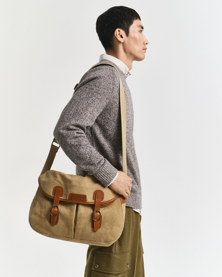 angeltasche aus gewaschenem canvas – erdnussbutter