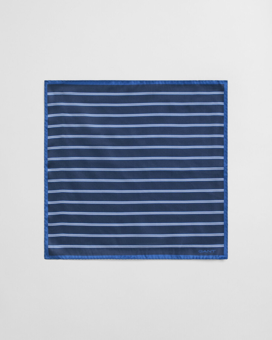 gestreiftes einstecktuch – marineblau