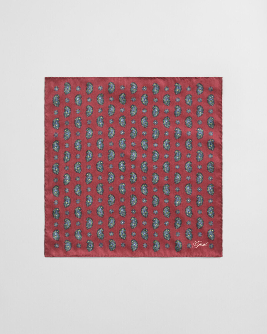 paisley-einstecktuch – pralles rot