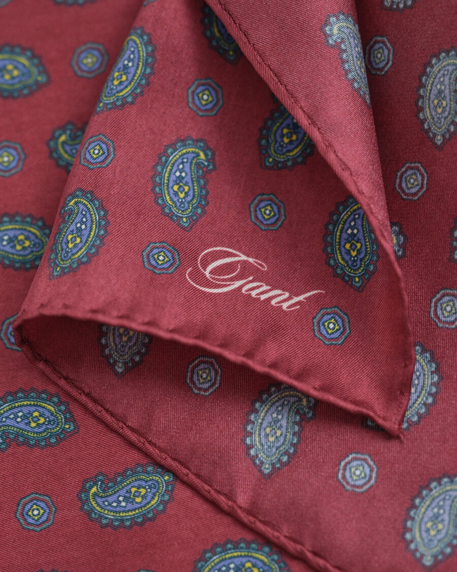 paisley-einstecktuch – pralles rot