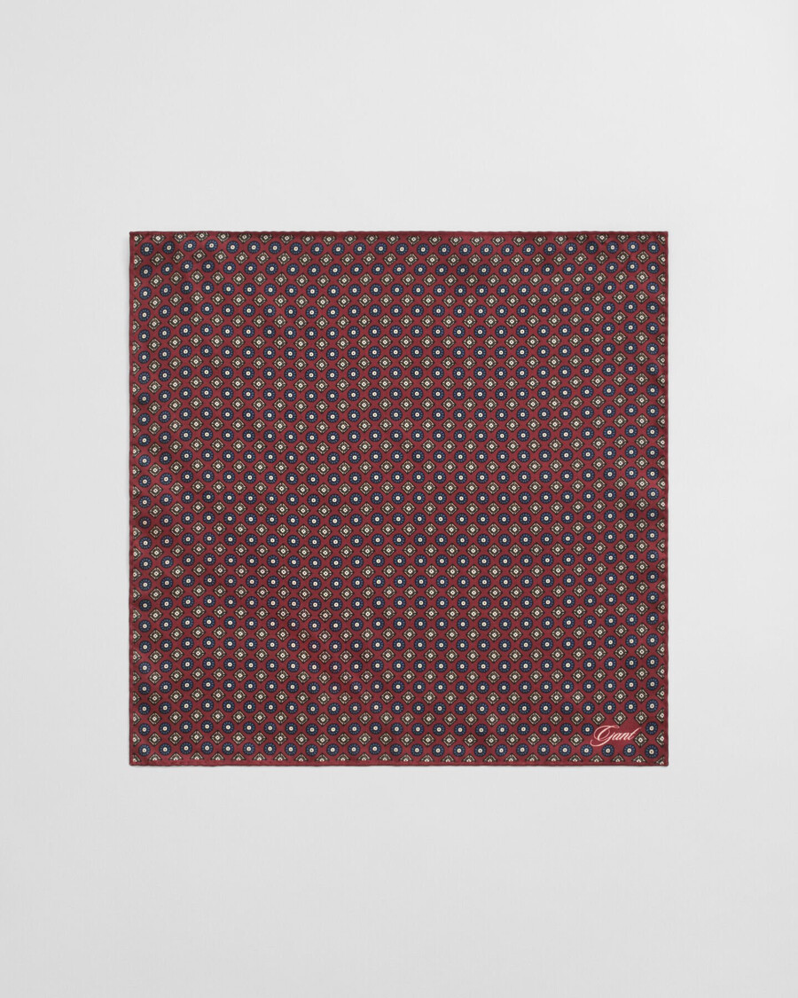 einstecktuch mit foulard-muster – pralles rot