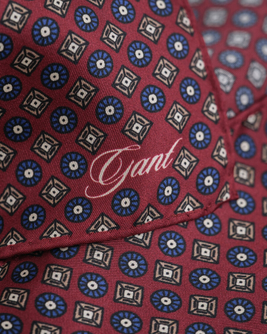 einstecktuch mit foulard-muster – pralles rot