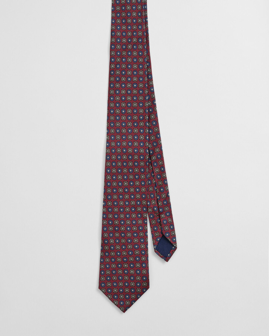 krawatte mit foulard-muster – voluminöses rot