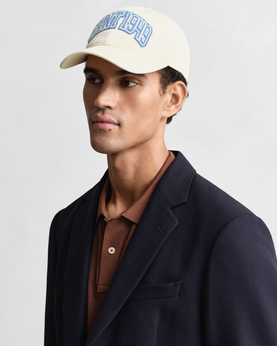 grafik-baumwoll-twill-kappe – creme