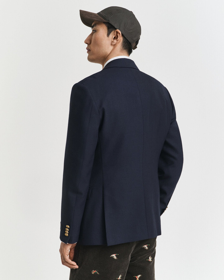 slim fit club bazer - abendblau