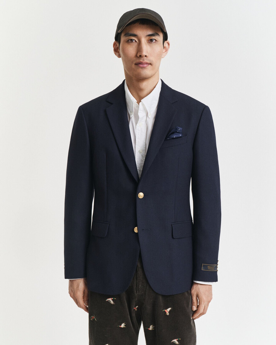 slim fit club bazer - abendblau