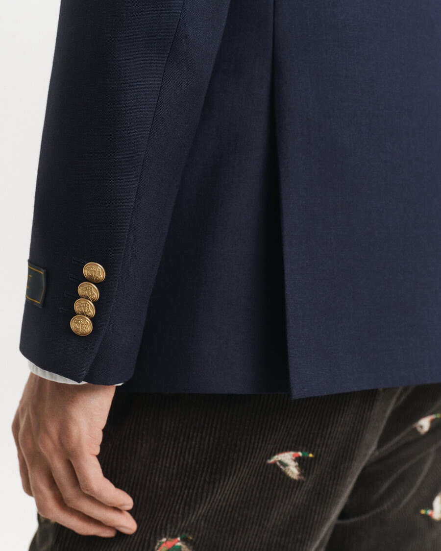 slim fit club bazer - abendblau