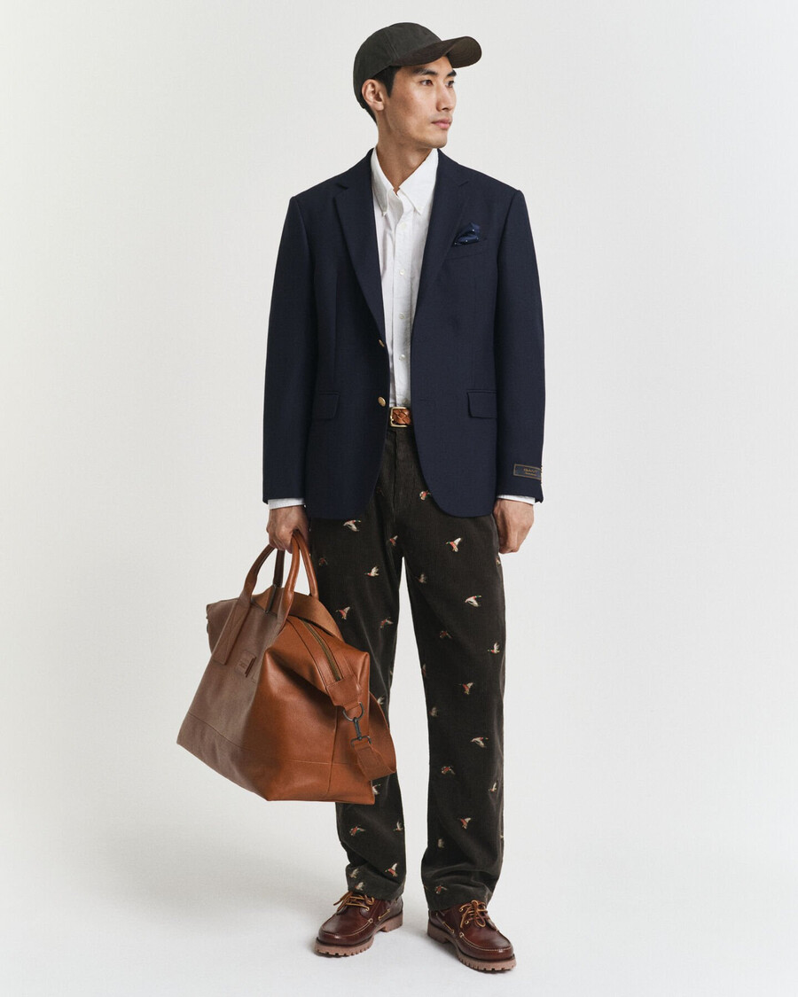 slim fit club bazer - abendblau