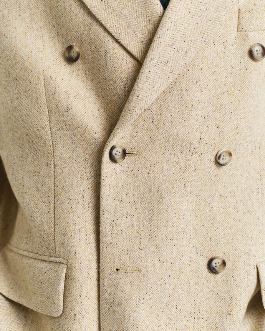 nepps anzugjacke mit fischgrätmuster in entspannter passform – betonbeige