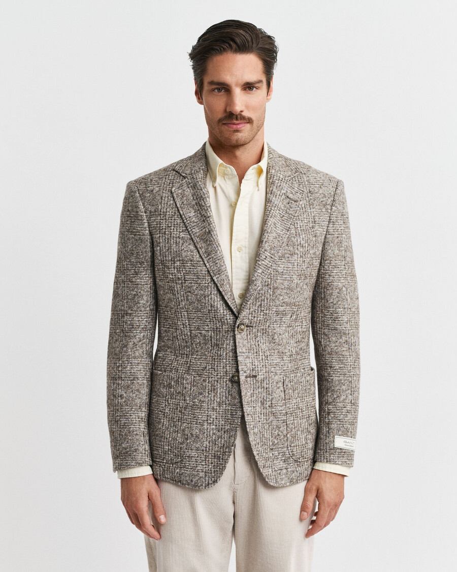 karierter strickblazer – seed melange